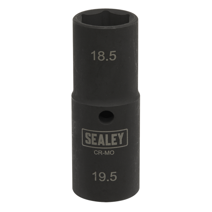 Sealey - Deep Impact Socket 1/2"Sq Drive Double Ended 18.5/19.5mm Vehicle Service Tools Sealey - Sparks Warehouse