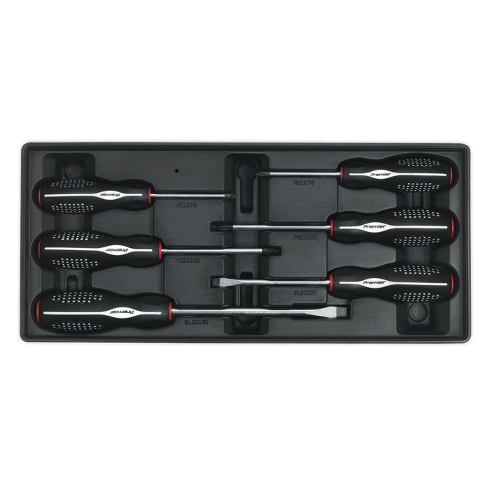 Sealey - TBT14 Tool Tray with Screwdriver Set 6pc Hand Tools Sealey - Sparks Warehouse