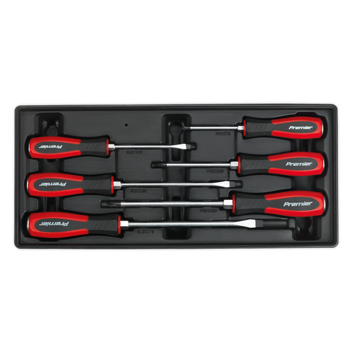 Sealey - TBT29 Tool Tray with Hammer-Thru Screwdriver Set 6pc Hand Tools Sealey - Sparks Warehouse