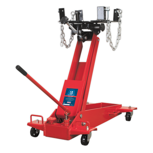 Sealey - TJ1500F Transmission Jack 1.5tonne Floor Jacking & Lifting Sealey - Sparks Warehouse