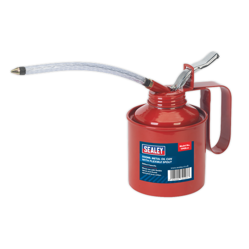 Sealey - TP05 Metal Oil Can Flexible Spout 500ml Lubrication Sealey - Sparks Warehouse