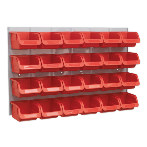 Sealey - TPS130 Bin & Panel Combination 24 Bins - Red Storage & Workstations Sealey - Sparks Warehouse