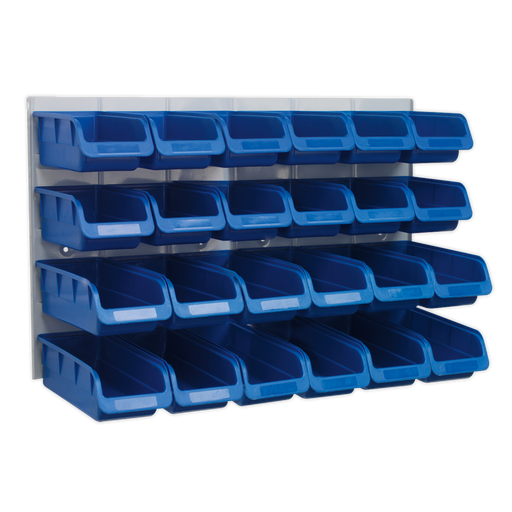 Sealey - TPS131 Bin & Panel Combination 24 Bins - Blue Storage & Workstations Sealey - Sparks Warehouse