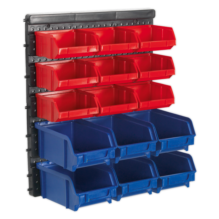 Sealey - TPS1569WM Bin Storage System Wall Mounting 15 Bins Storage & Workstations Sealey - Sparks Warehouse