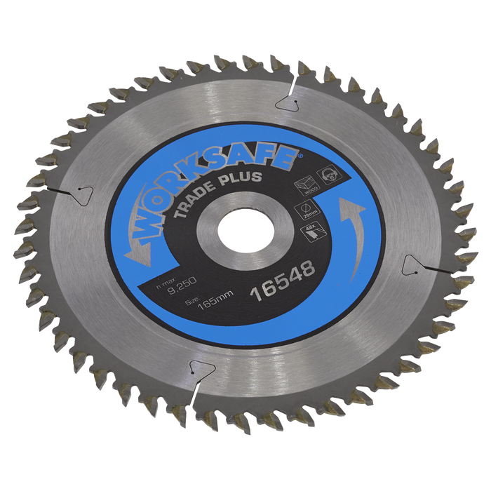 Sealey - TPS16548 Trade Plus Circular Saw Blade Ø165 x 20mm - 48tpu Consumables Sealey - Sparks Warehouse