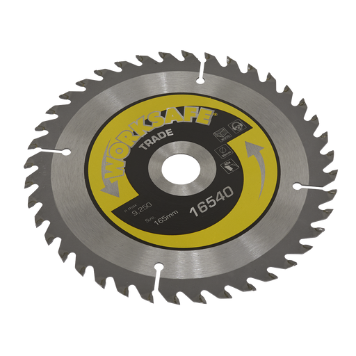 Sealey - TS16540 Trade Circular Saw Blade Ø165 x 20mm - 40tpu Consumables Sealey - Sparks Warehouse