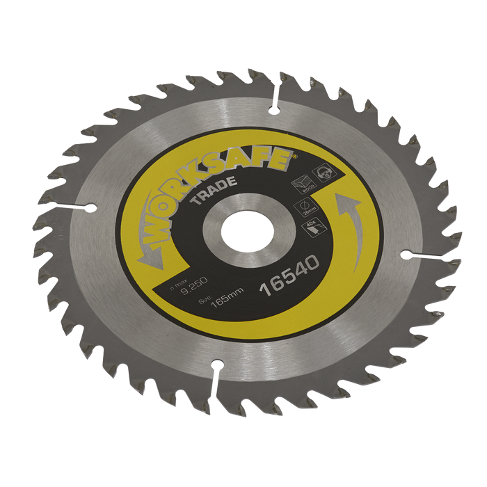 Sealey - TS16540 Trade Circular Saw Blade Ø165 x 20mm - 40tpu Consumables Sealey - Sparks Warehouse