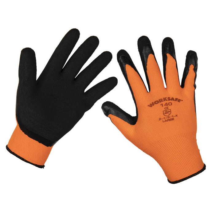 Sealey - TSP140L/6 Foam Latex Gloves (Large) - Pack of 6 Pairs Safety Products Sealey - Sparks Warehouse