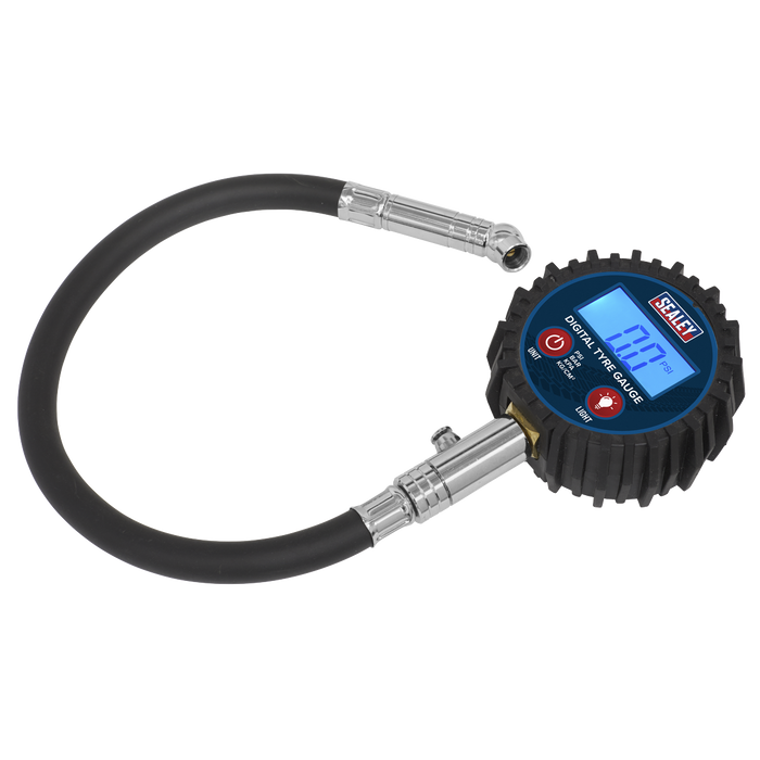 Sealey - Digital Tyre Pressure Gauge with Push-On Connector Vehicle Service Tools Sealey - Sparks Warehouse