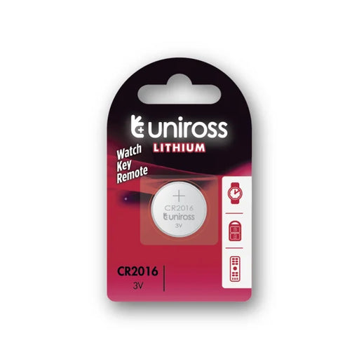 UNIROSS - Uniross CR2016 3V LITHIUM COIN CELL (C1)