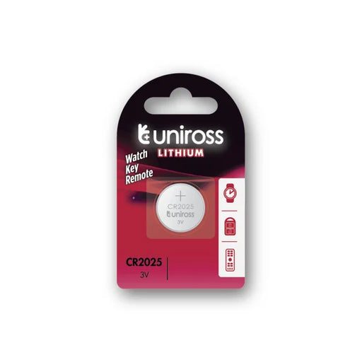 UNIROSS - Uniross CR2025 3V LITHIUM COIN CELL (C1)