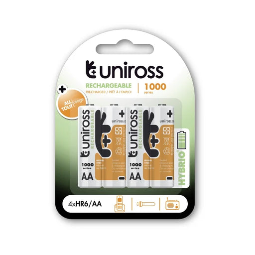 UNIROSS - Uniross AA RECHARGEABLE 1000MA HYBRIO (C4)