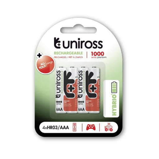 UNIROSS - Uniross AAA RECHARGEABLE 1000MA HYBRIO (C4)