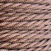 1.5mm Core Decorative Braided Fabric Flex  - 1 Metre Length  - VINTAGE BROWN TWIST