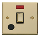 Scolmore VPBR523BK - 20A 1 Gang DP ‘Ingot’ Switch With Flex Outlet And Neon - Black Deco Scolmore - Sparks Warehouse