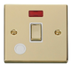 Scolmore VPBR523WH - 20A 1 Gang DP ‘Ingot’ Switch With Flex Outlet And Neon - White Deco Scolmore - Sparks Warehouse