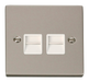 Scolmore VPPN121WH - Twin Telephone Socket Outlet Master - White Deco Scolmore - Sparks Warehouse