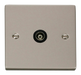 Scolmore VPPN158BK - Single Isolated Coaxial Socket Outlet - Black Deco Scolmore - Sparks Warehouse