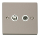 Scolmore VPPN170WH - 1 Gang Satellite + Coaxial Socket Outlet - White Deco Scolmore - Sparks Warehouse