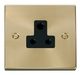 Scolmore VPSB038BK - 5A Round Pin Socket Outlet - Black Deco Scolmore - Sparks Warehouse