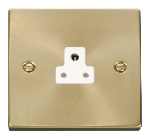 Scolmore VPSB039WH - 2A Round Pin Socket Outlet - White Deco Scolmore - Sparks Warehouse