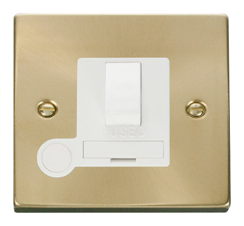Scolmore VPSB051WH - 13A Fused Switched Connection Unit With Flex Outlet - White Deco Scolmore - Sparks Warehouse
