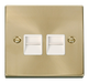 Scolmore VPSB126WH - Twin Telephone Socket Outlet Secondary - White Deco Scolmore - Sparks Warehouse