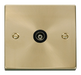 Scolmore VPSB158BK - Single Isolated Coaxial Socket Outlet - Black Deco Scolmore - Sparks Warehouse