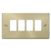 Scolmore VPSB20404 - 4 Gang GridPro® Frontplate - Satin Brass GridPro Scolmore - Sparks Warehouse