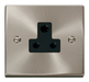 Scolmore VPSC038BK - 5A Round Pin Socket Outlet - Black Deco Scolmore - Sparks Warehouse