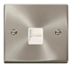 Scolmore VPSC125WH - Single Telephone Socket Outlet Secondary - White Deco Scolmore - Sparks Warehouse