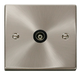 Scolmore VPSC158BK - Single Isolated Coaxial Socket Outlet - Black Deco Scolmore - Sparks Warehouse