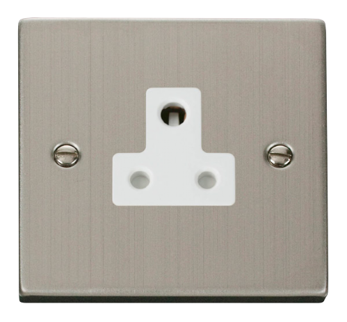 Scolmore VPSS038WH - 5A Round Pin Socket Outlet - White Deco Scolmore - Sparks Warehouse
