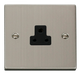 Scolmore VPSS039BK - 2A Round Pin Socket Outlet - Black Deco Scolmore - Sparks Warehouse
