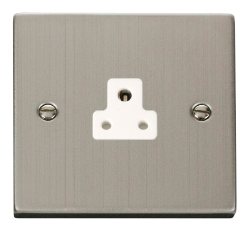Scolmore VPSS039WH - 2A Round Pin Socket Outlet - White Deco Scolmore - Sparks Warehouse