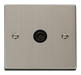 Scolmore VPSS065BK - Single Coaxial Socket Outlet - Black Deco Scolmore - Sparks Warehouse