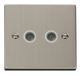 Scolmore VPSS066WH - Twin Coaxial Socket Outlet - White Deco Scolmore - Sparks Warehouse