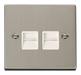 Scolmore VPSS121WH - Twin Telephone Socket Outlet Master - White Deco Scolmore - Sparks Warehouse