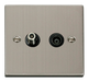 Scolmore VPSS157BK - 1 Gang Satellite + Isolated Coaxial Socket Outlet - Black Deco Scolmore - Sparks Warehouse