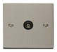 Scolmore VPSS158BK - Single Isolated Coaxial Socket Outlet - Black Deco Scolmore - Sparks Warehouse