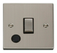 Scolmore VPSS522BK - 20A 1 Gang DP ‘Ingot’ Switch With Flex Outlet - Black Deco Scolmore - Sparks Warehouse