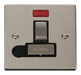 Scolmore VPSS552BK - 13A Fused ‘Ingot’ Switched Connection Unit With Flex Outlet + Neon - Black Deco Scolmore - Sparks Warehouse