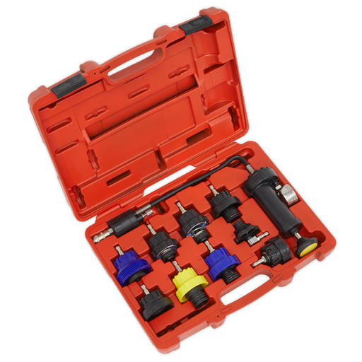 Sealey - VS0013 Cooling System Pressure Test Kit 10pc Vehicle Service Tools Sealey - Sparks Warehouse