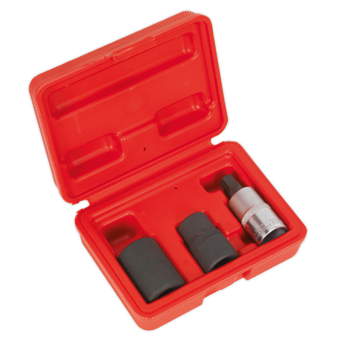 Sealey - VS0460 Brake Caliper Socket Set 3pc 1/2"Sq Drive Vehicle Service Tools Sealey - Sparks Warehouse