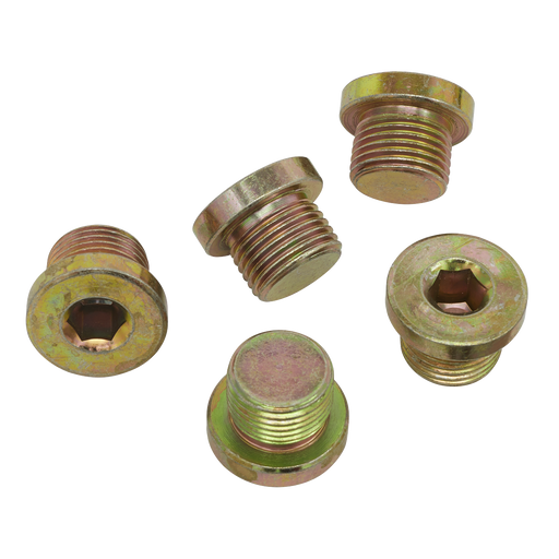 Sealey - Sump Plug M17 - Pack of 5 Vehicle Service Tools Sealey - Sparks Warehouse