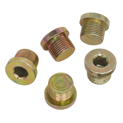 Sealey - Sump Plug M20 - Pack of 5 Vehicle Service Tools Sealey - Sparks Warehouse