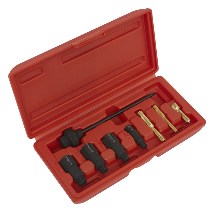 Sealey - VS312 Glow Plug Reamer/Base Cleaning Set 8pc Vehicle Service Tools Sealey - Sparks Warehouse