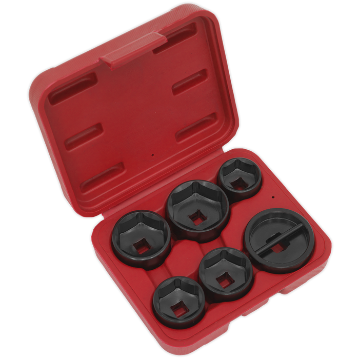 Sealey - VS7103 Oil Filter Cap Wrench Set 6pc Vehicle Service Tools Sealey - Sparks Warehouse