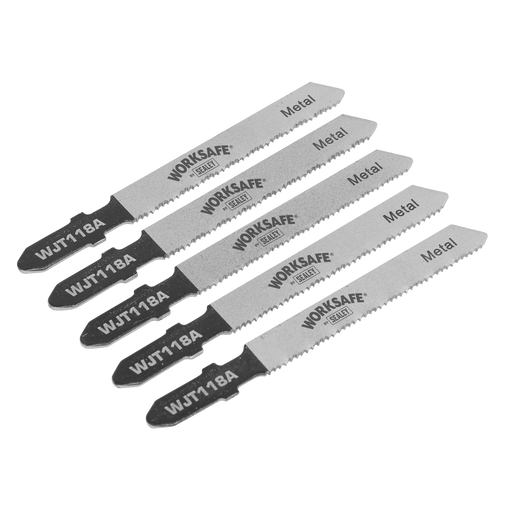 Sealey - WJT118A Jigsaw Blade Metal 55mm 21tpi - Pack of 5 Consumables Sealey - Sparks Warehouse