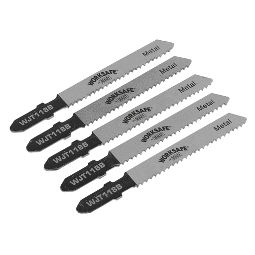 Sealey - Jigsaw Blade Metal 55mm 12tpi - Pack of 5 Consumables Sealey - Sparks Warehouse